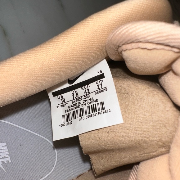 Nike Air Force 1 ‘07 SE PRM Beige w/Metallic Silver Size 10 Women’s - Picture 7 of 7